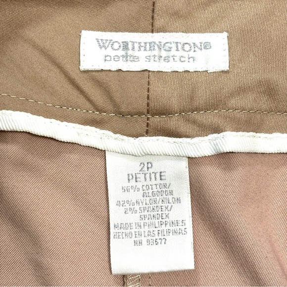 NEW Worthington Tan Modern Fit Dress Pants Size 2P - Picture 5 of 6